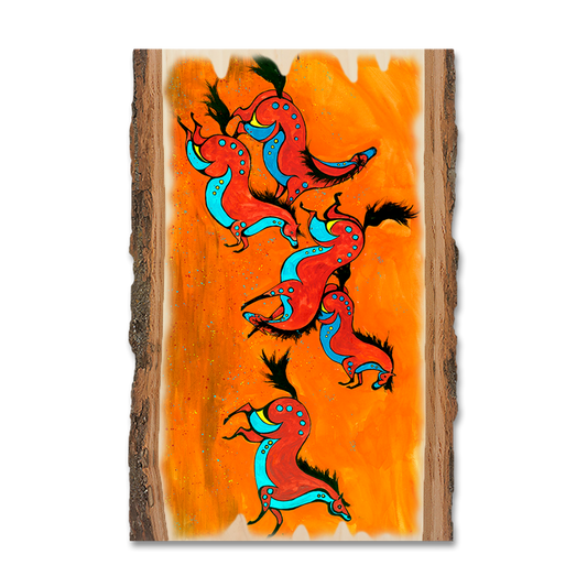 Greeting Card: Live Edge - Neal's Sun Moon Horses
