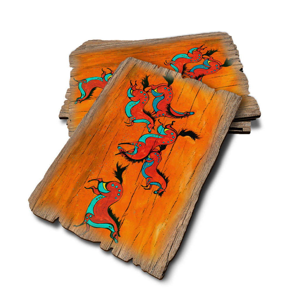 Neal's Sun Moon Horses - Weathered Edge Rustic Edge Postcard (5pk // $2.80ea)