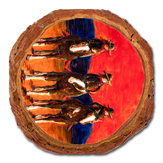 Coaster: Live Edge - Neal's Three Horsewomen