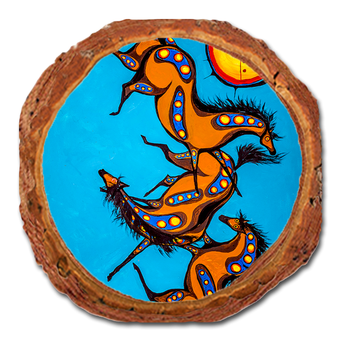 Coaster: Live Edge - Neal's Three Tourques (Pack of 5)