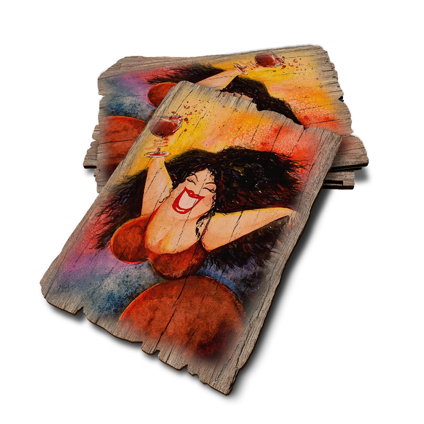 Neal's Wine Diva - Weathered Edge Rustic Edge Postcard (5pk // $2.80ea)