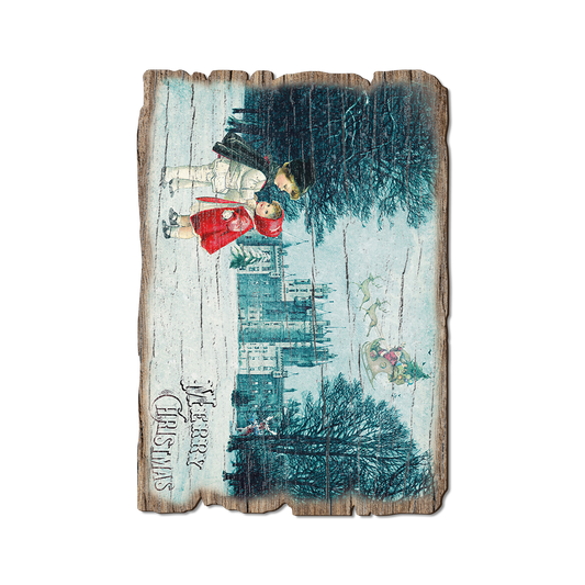 Greeting Card: Weathered Edge - Kids and Castle