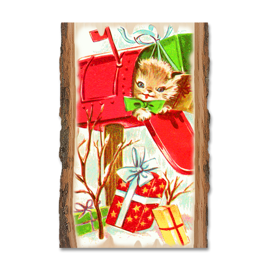 Greeting Card: Live Edge - Kitty Present