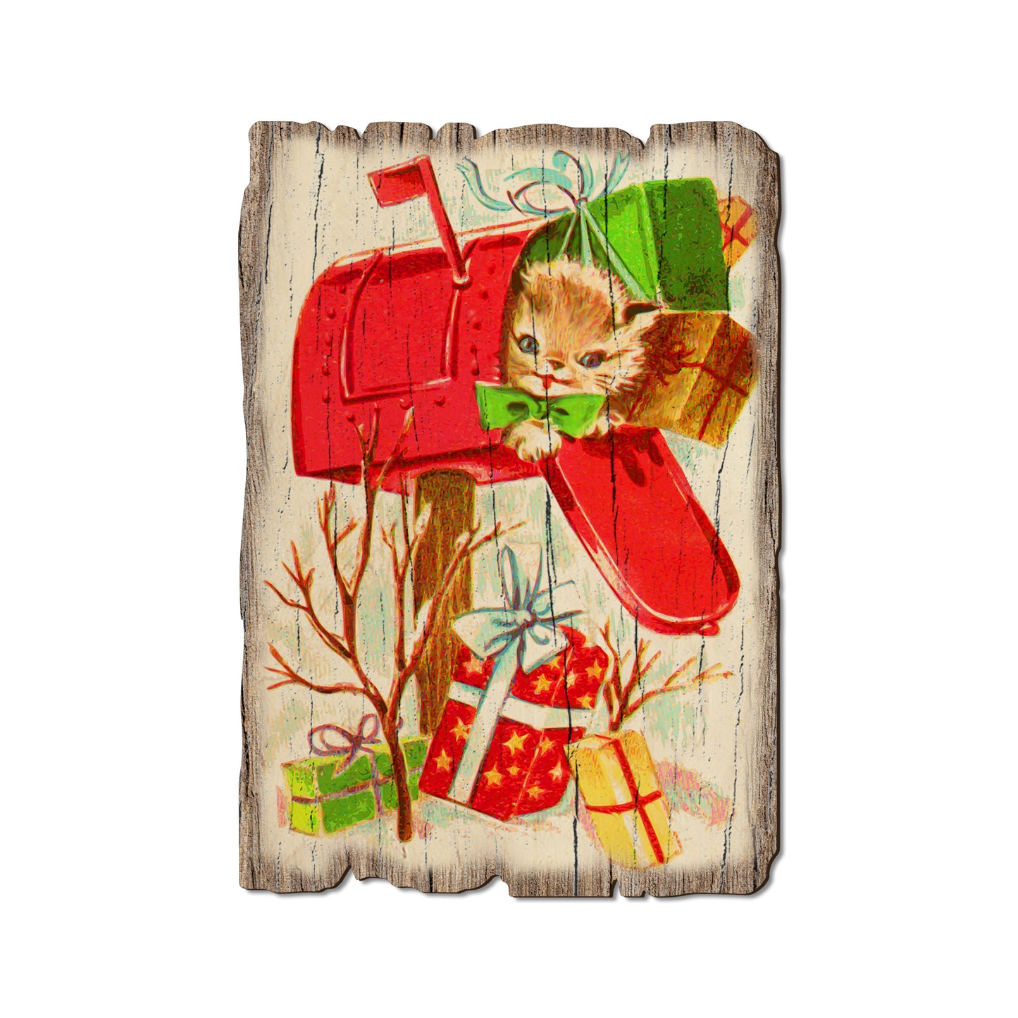 Kitty Present - Rustic Edge Postcards & Magnets Rustic Edge Postcard (5pk // $2.80ea)