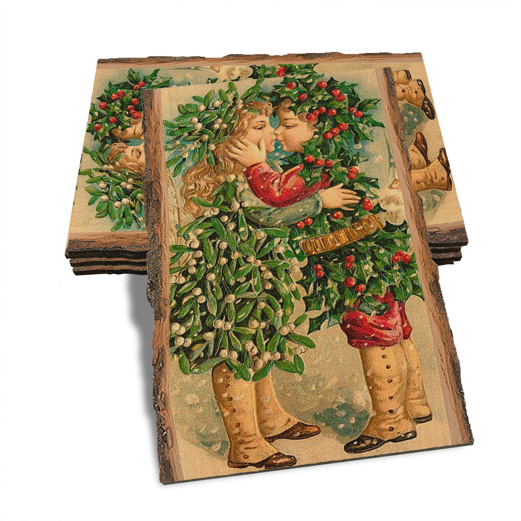 Kissing Kids - Holiday - Live Edge Live Edge Postcard (5pk // $2.80ea)