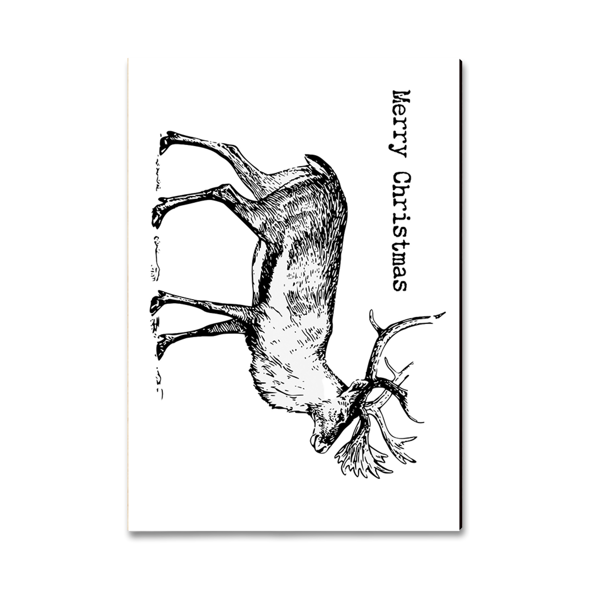 Postcard: Classic Edge - Line Art Reindeer