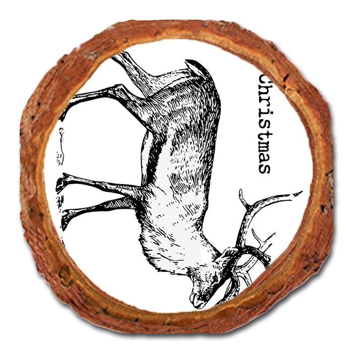 Coaster: Live Edge - Line Art Reindeer (Pack of 5)