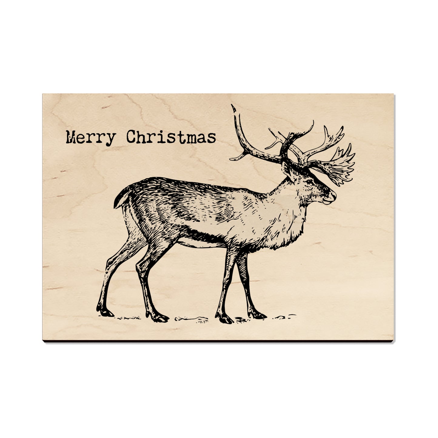 Line Art Reindeer - Holiday - Classic Edge