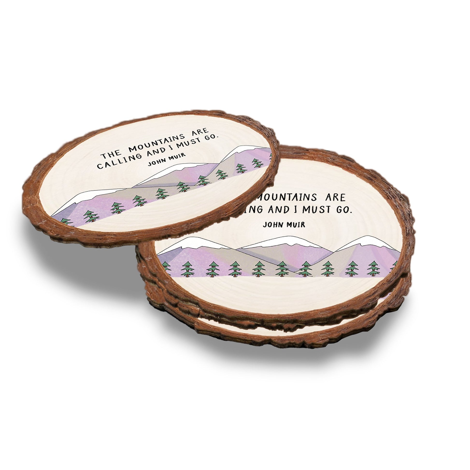 Mountains Calling - Live Edge Live Edge Coaster (5pk // $2.80ea)
