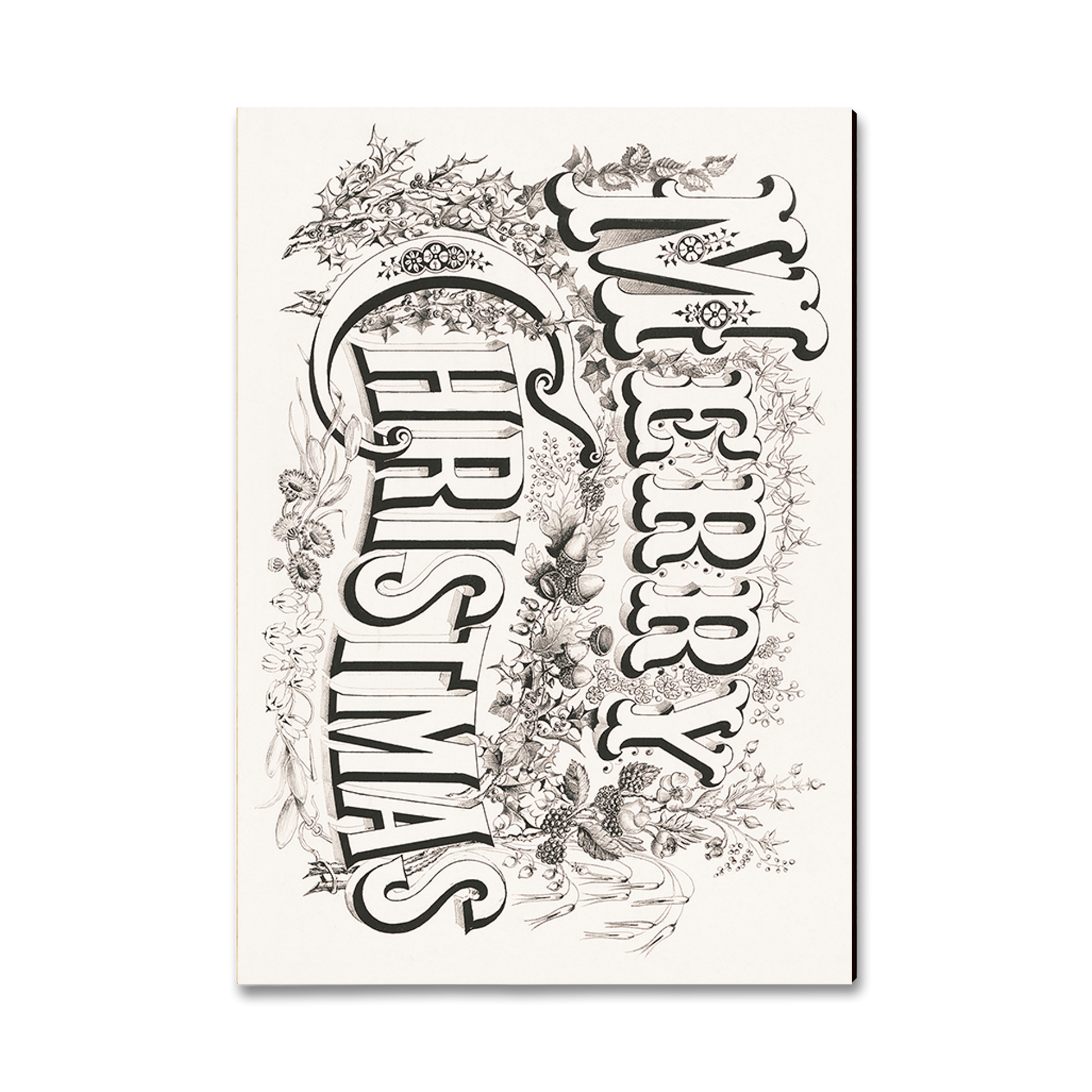 Greeting Card: Classic Edge - Merry Christmas Title (Pack of 5)