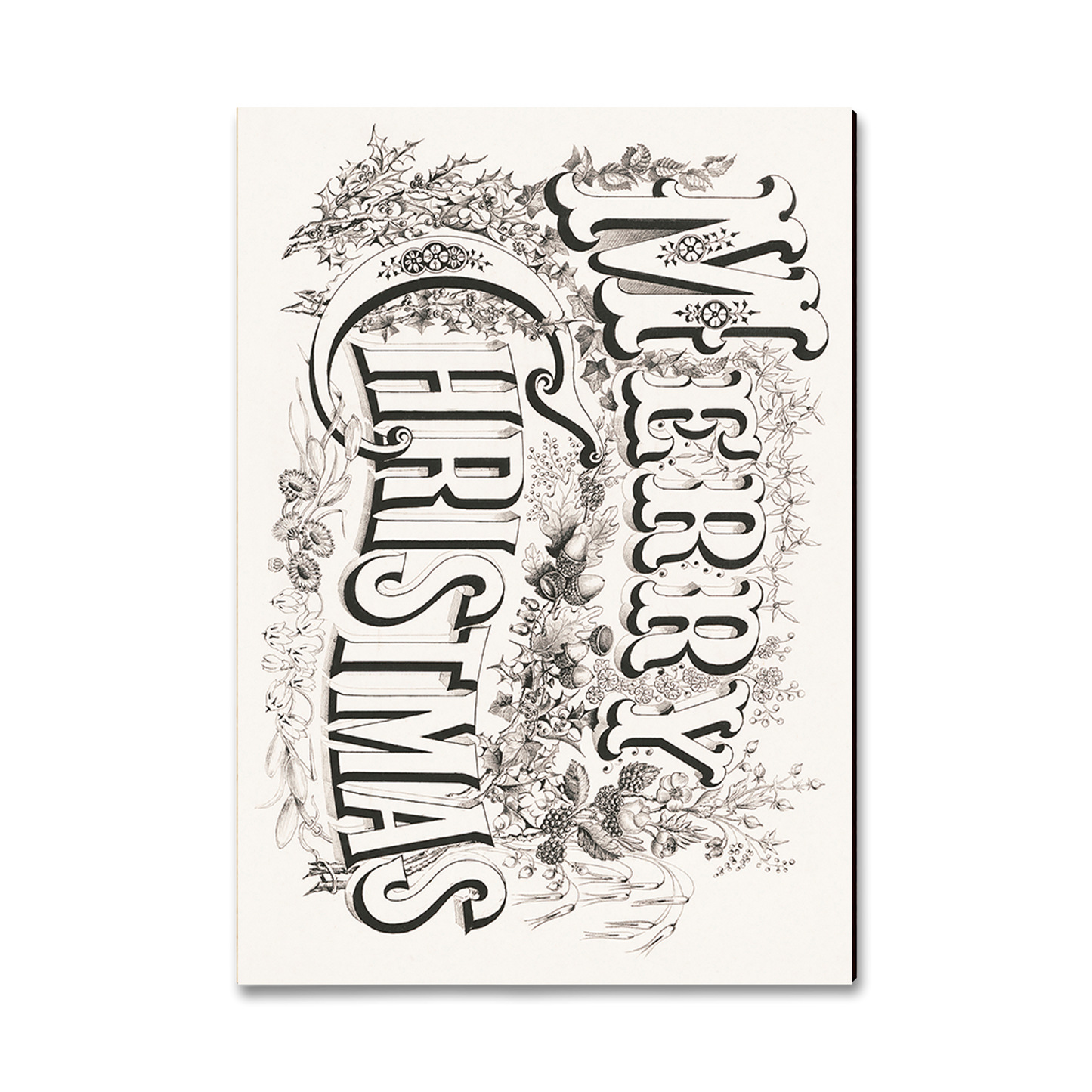 Postcard: Classic Edge - Merry Christmas Title (Pack of 5)