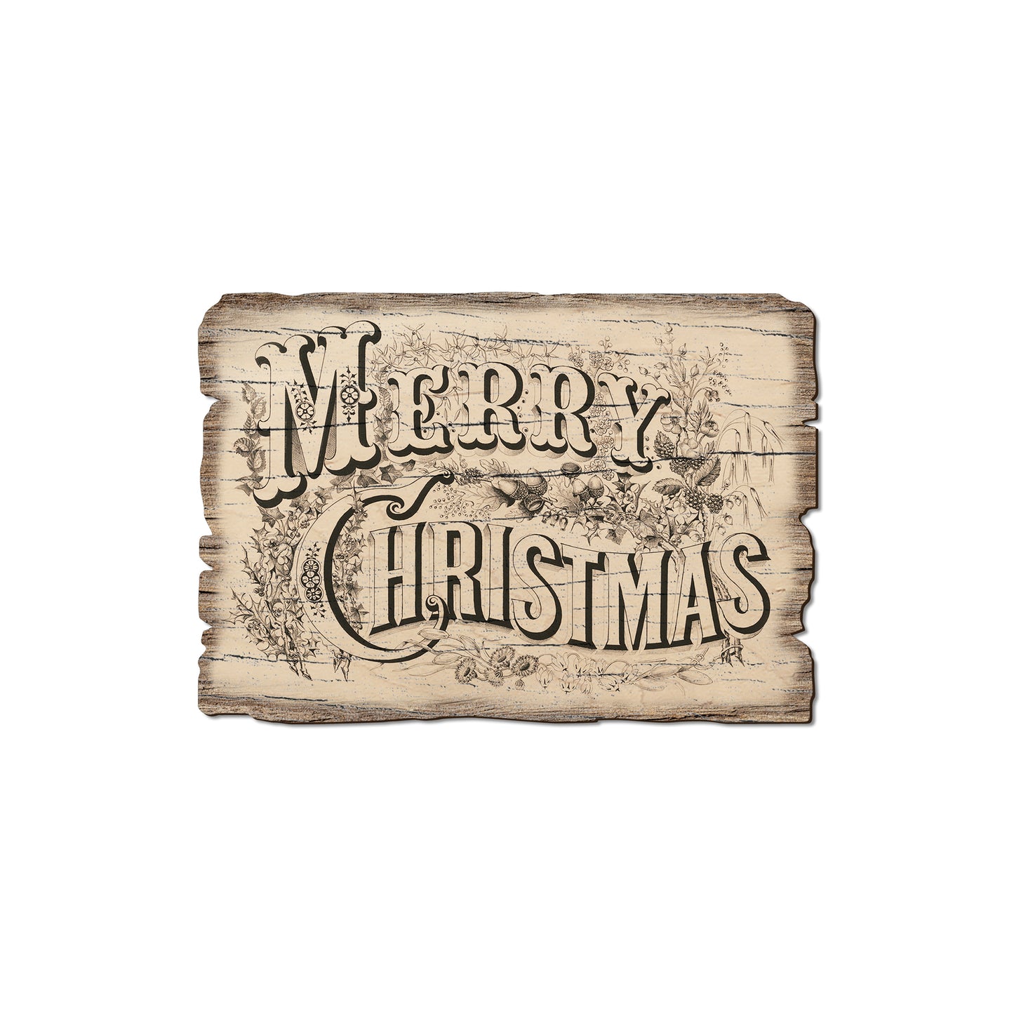 Merry Christmas Title - Rustic Edge Postcards & Magnets Rustic Edge Magnet (5pk // $2.80ea)
