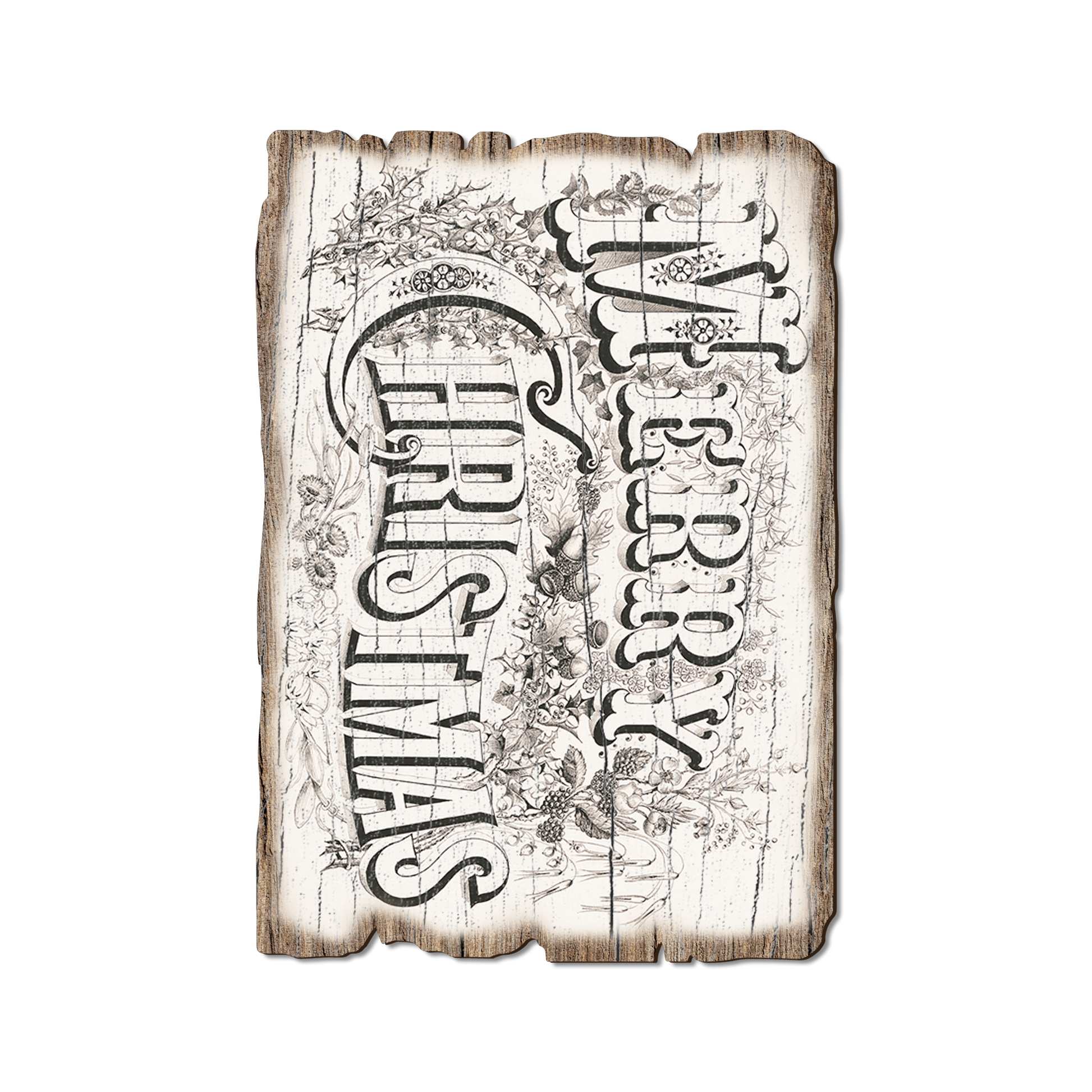 Ornament: Weathered Edge - Merry Christmas Title