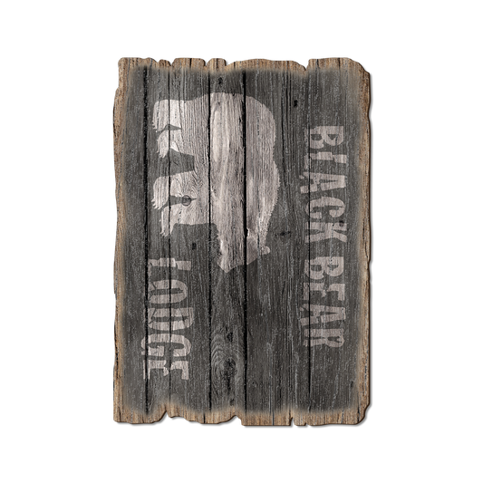 Greeting Card: Weathered Edge - Black Bear Lodge