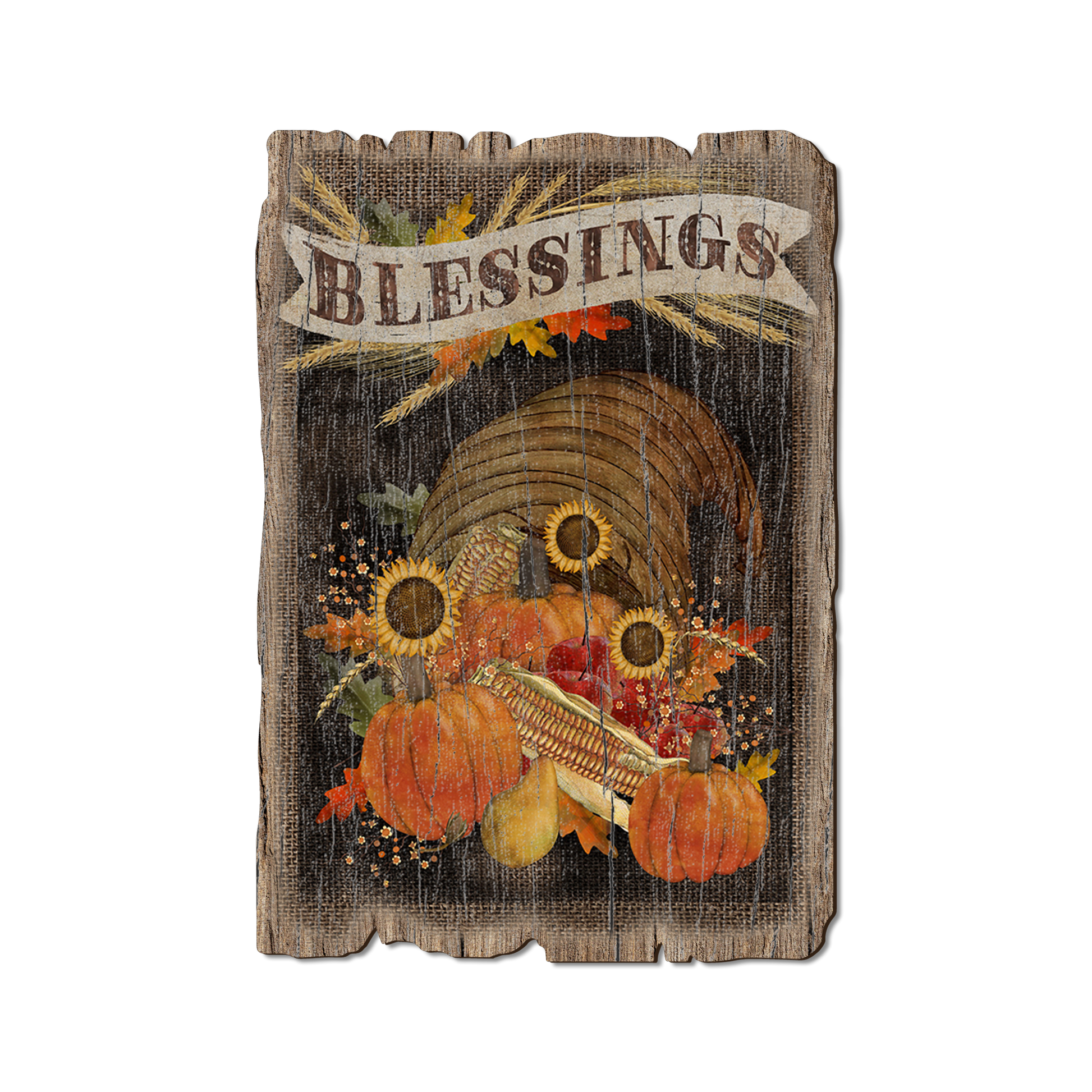 Ornament: Weathered Edge - Blessings Cornucopia