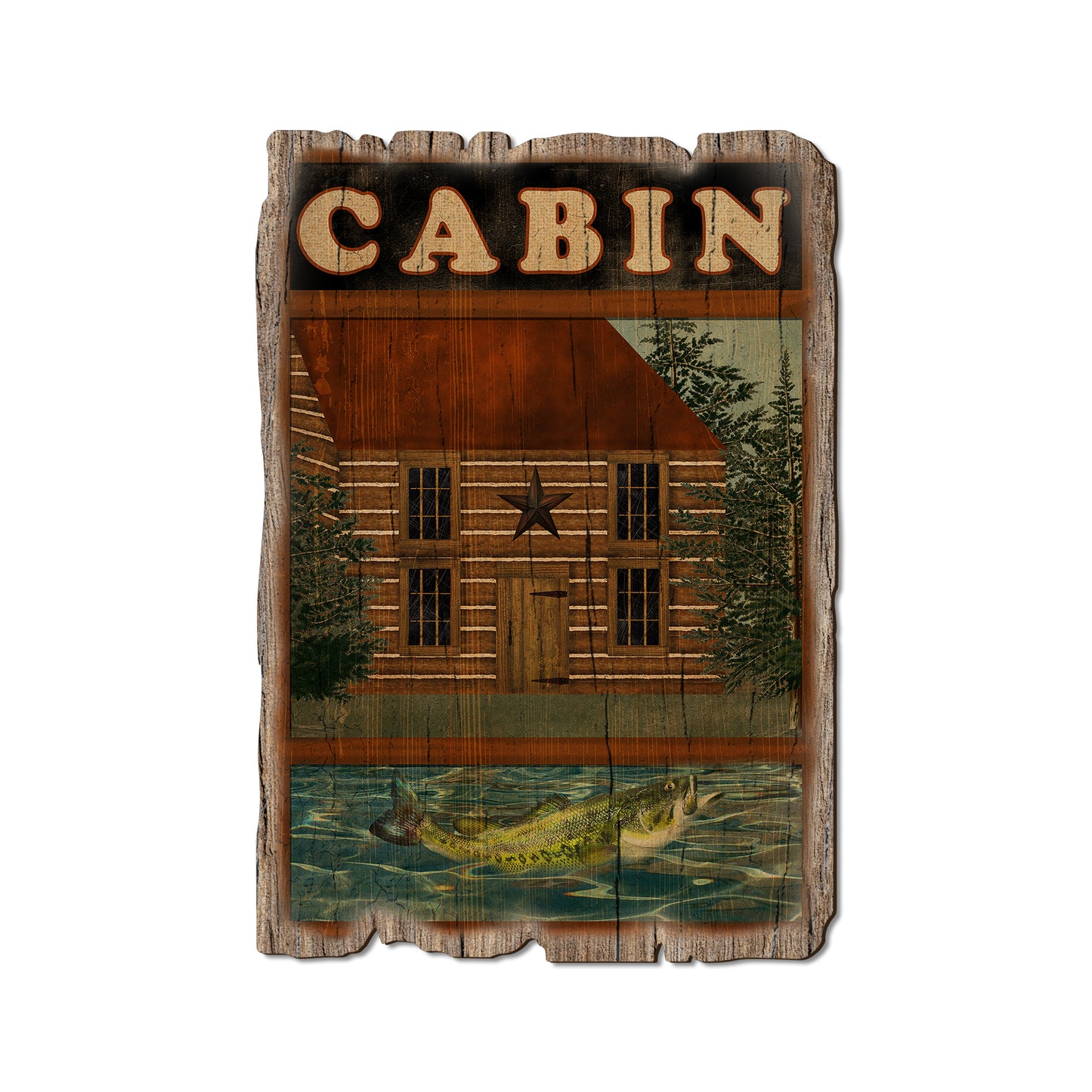 Cabin & Fish - Rustic Edge Postcards & Magnets Rustic Edge Postcard (5pk // $2.80ea)