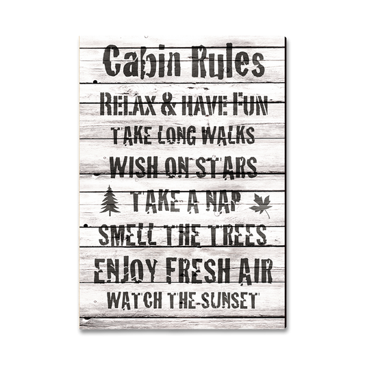 Magnet: Classic Edge - Cabin Rules