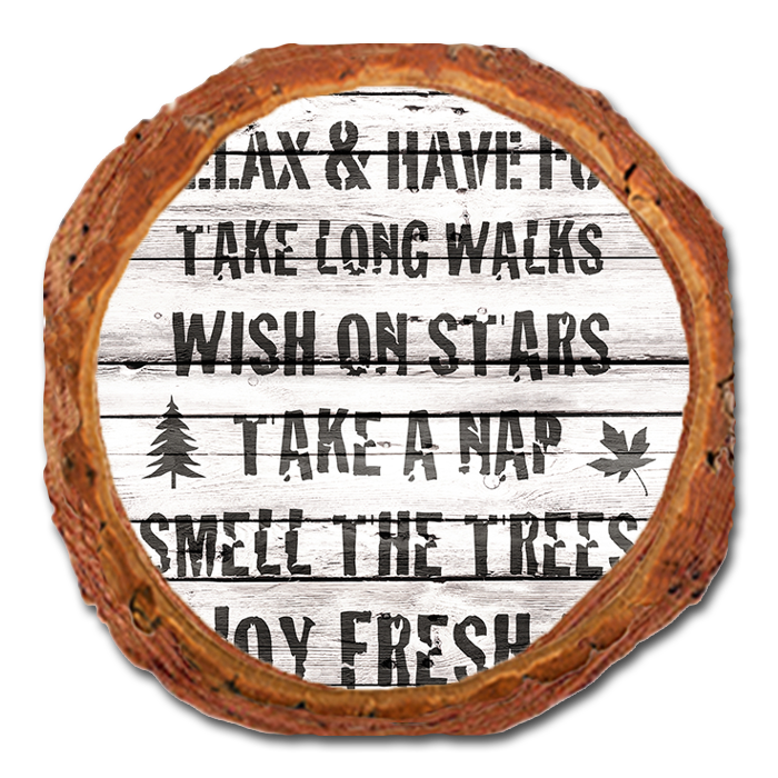 Coaster: Live Edge - Cabin Rules
