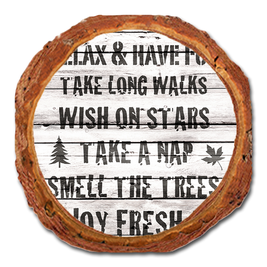 Coaster: Live Edge - Cabin Rules