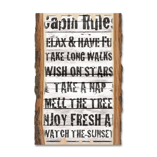 Magnet: Live Edge - Cabin Rules