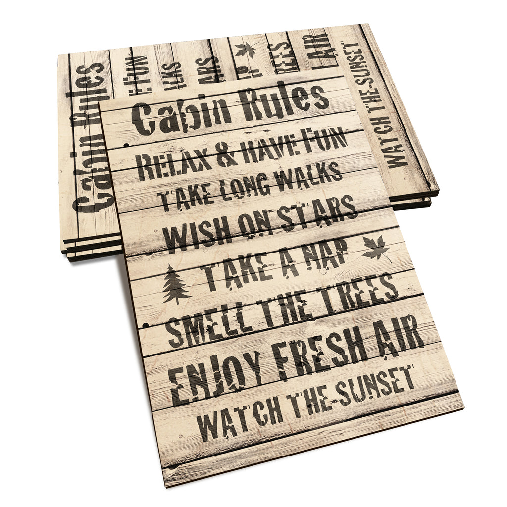 Cabin Rules - Classic Edge Classic Edge Postcard (5pk // $2.80ea)