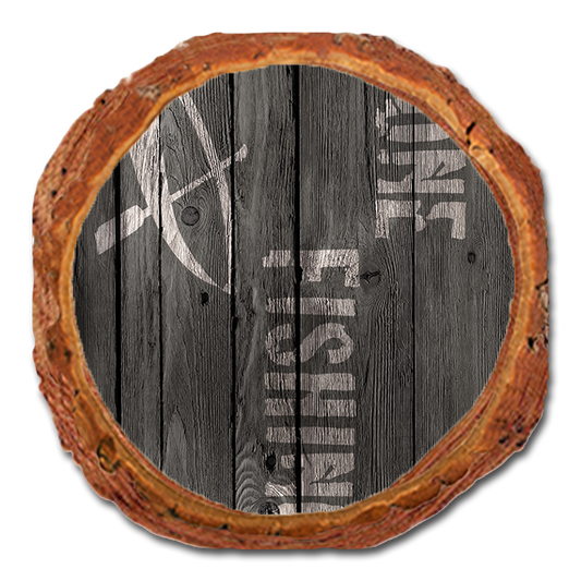 Coaster: Live Edge - Gone Fishing
