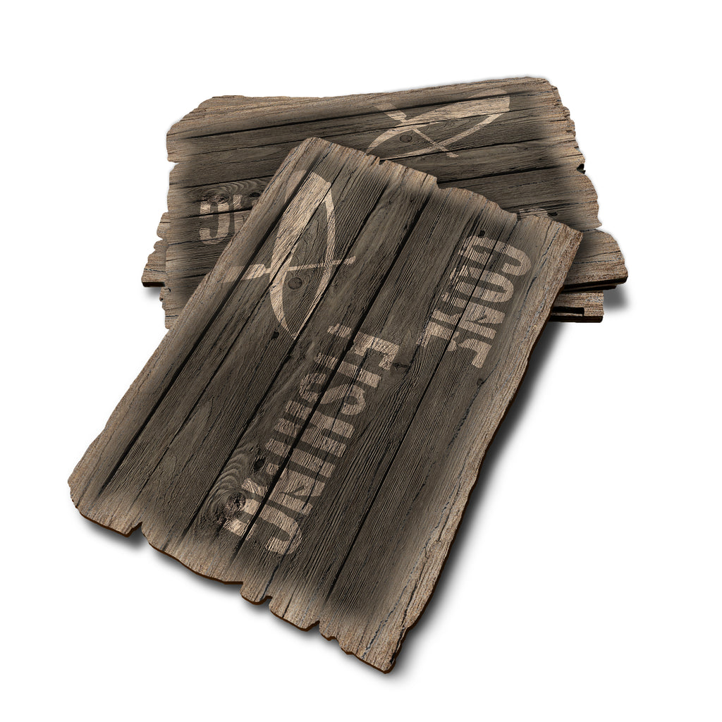 Gone Fishing - Weathered Edge Rustic Edge Postcard (5pk // $2.80ea)