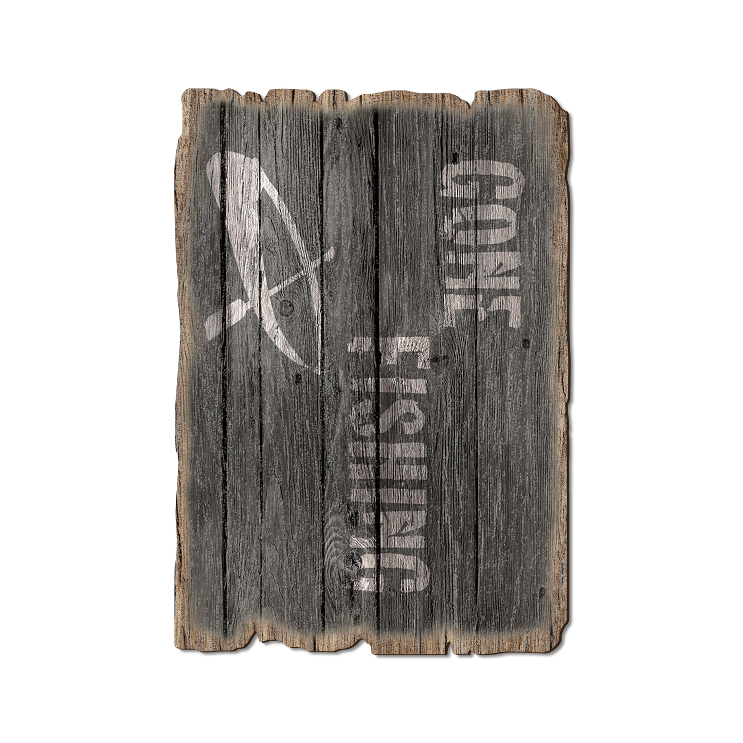 Greeting Card: Weathered Edge - Gone Fishing