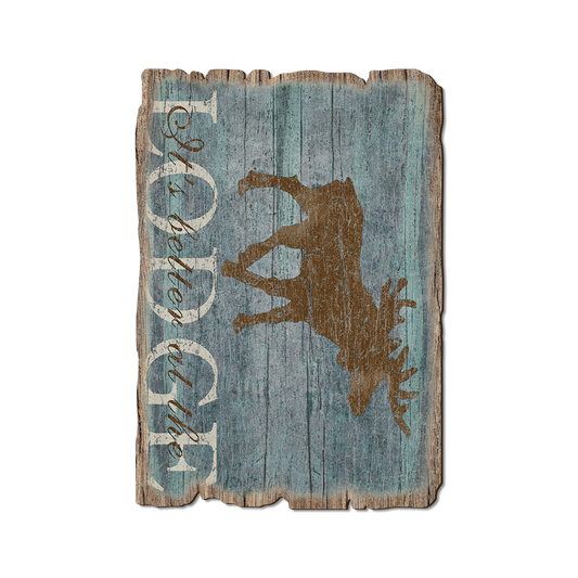 Greeting Card: Weathered Edge - It's Better At Lodge