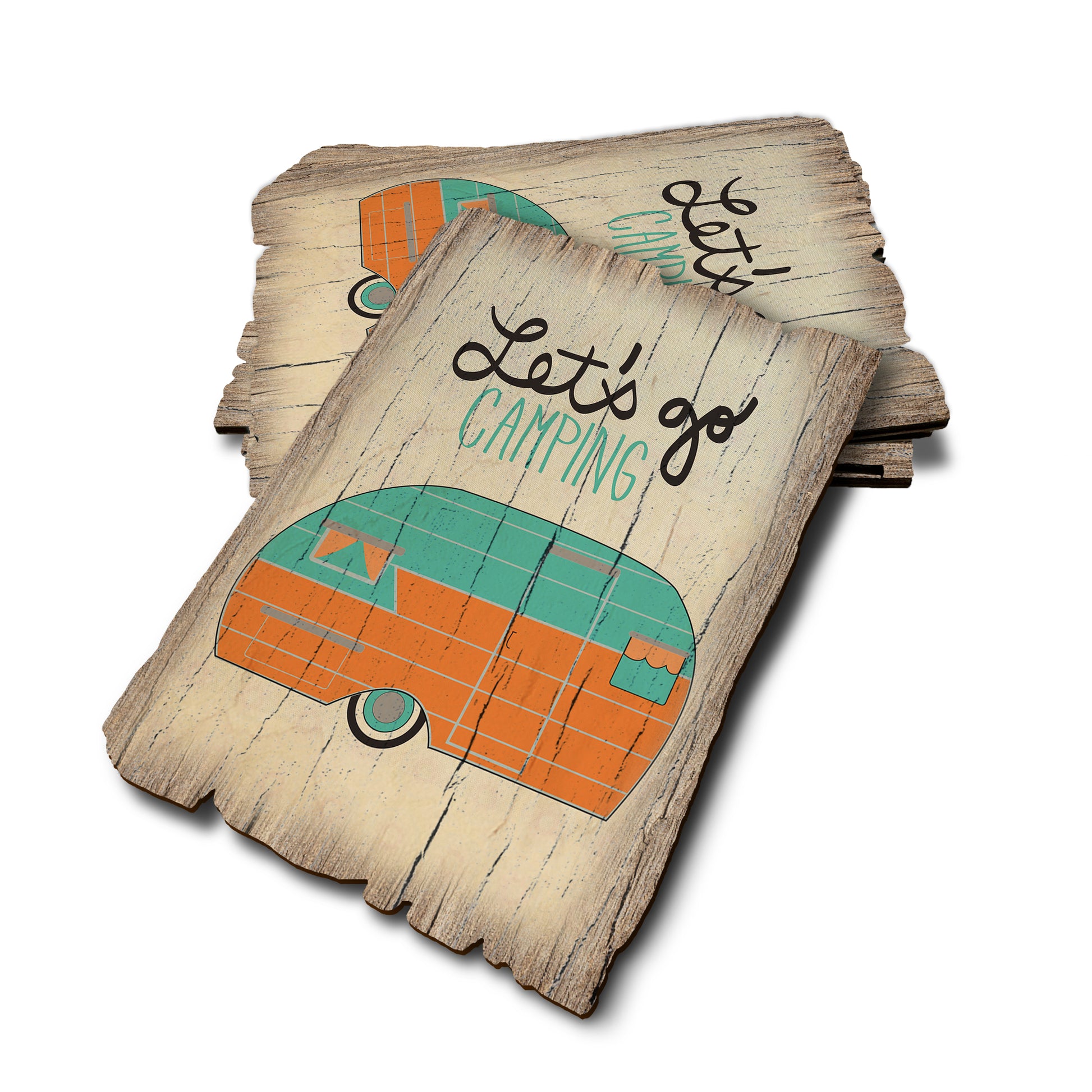 Lets Go Camping - Weathered Edge Rustic Edge Postcard (5pk // $2.80ea)