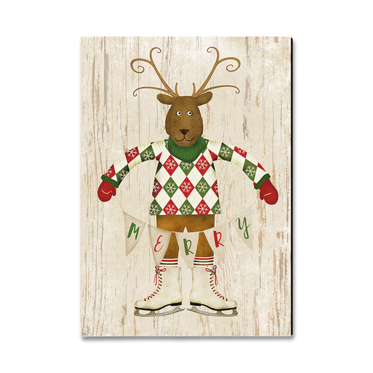 Magnet: Classic Edge - Merry Reindeer