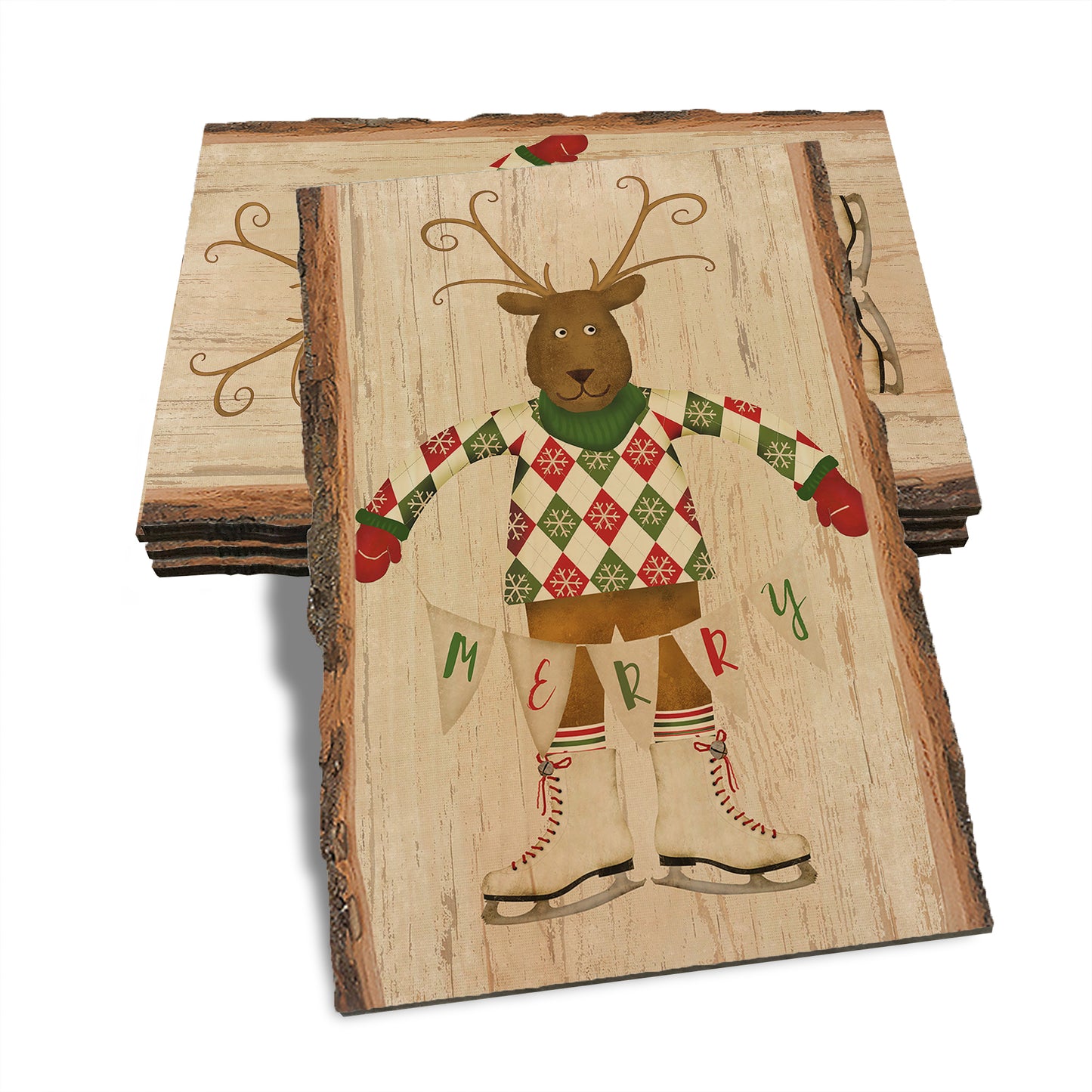 Merry Reindeer - Holiday - Live Edge Live Edge Postcard (5pk // $2.80ea)