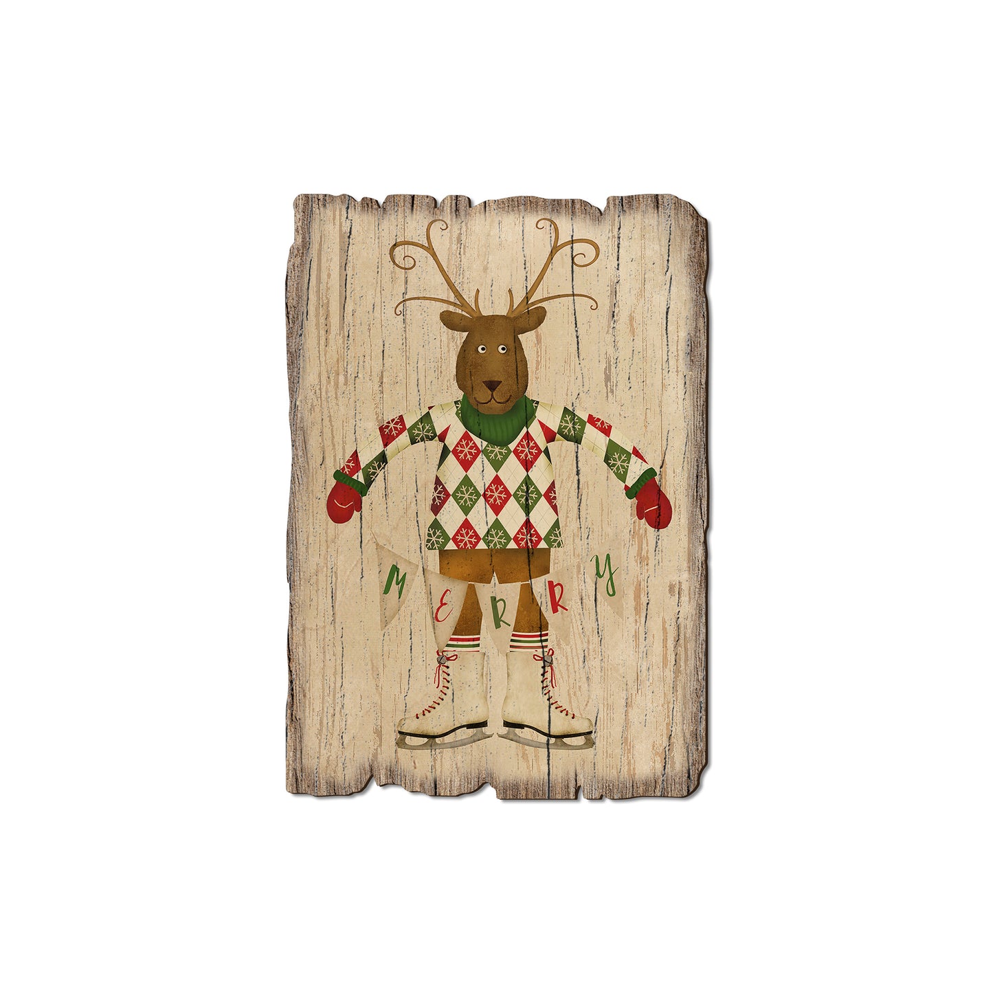 Merry Reindeer - Rustic Edge Postcards & Magnets Rustic Edge Magnet (5pk // $2.80ea)