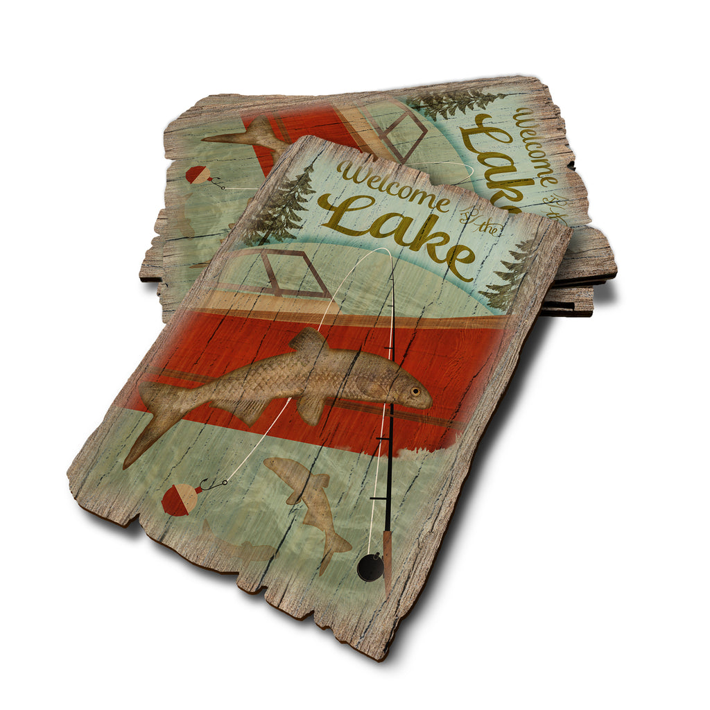 Welcome Lake - Weathered Edge Rustic Edge Postcard (5pk // $2.80ea)