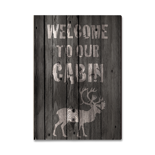 Magnet: Classic Edge - Welcome To Our Cabin