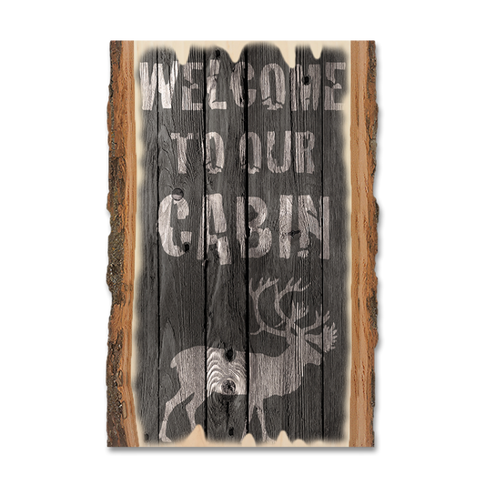 Magnet: Live Edge - Welcome To Our Cabin