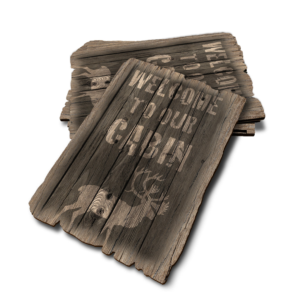 Welcome To Our Cabin - Weathered Edge Rustic Edge Postcard (5pk // $2.80ea)