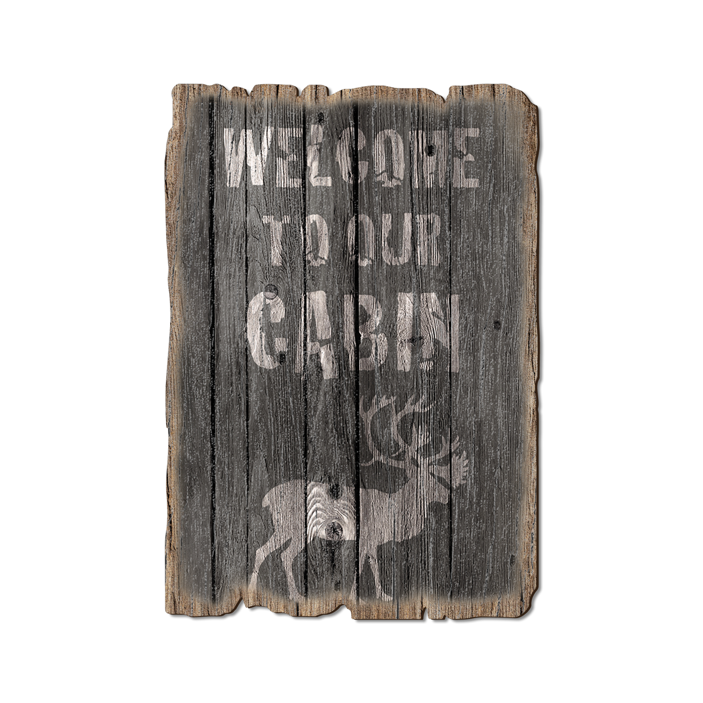 Postcard: Weathered Edge - Welcome To Our Cabin