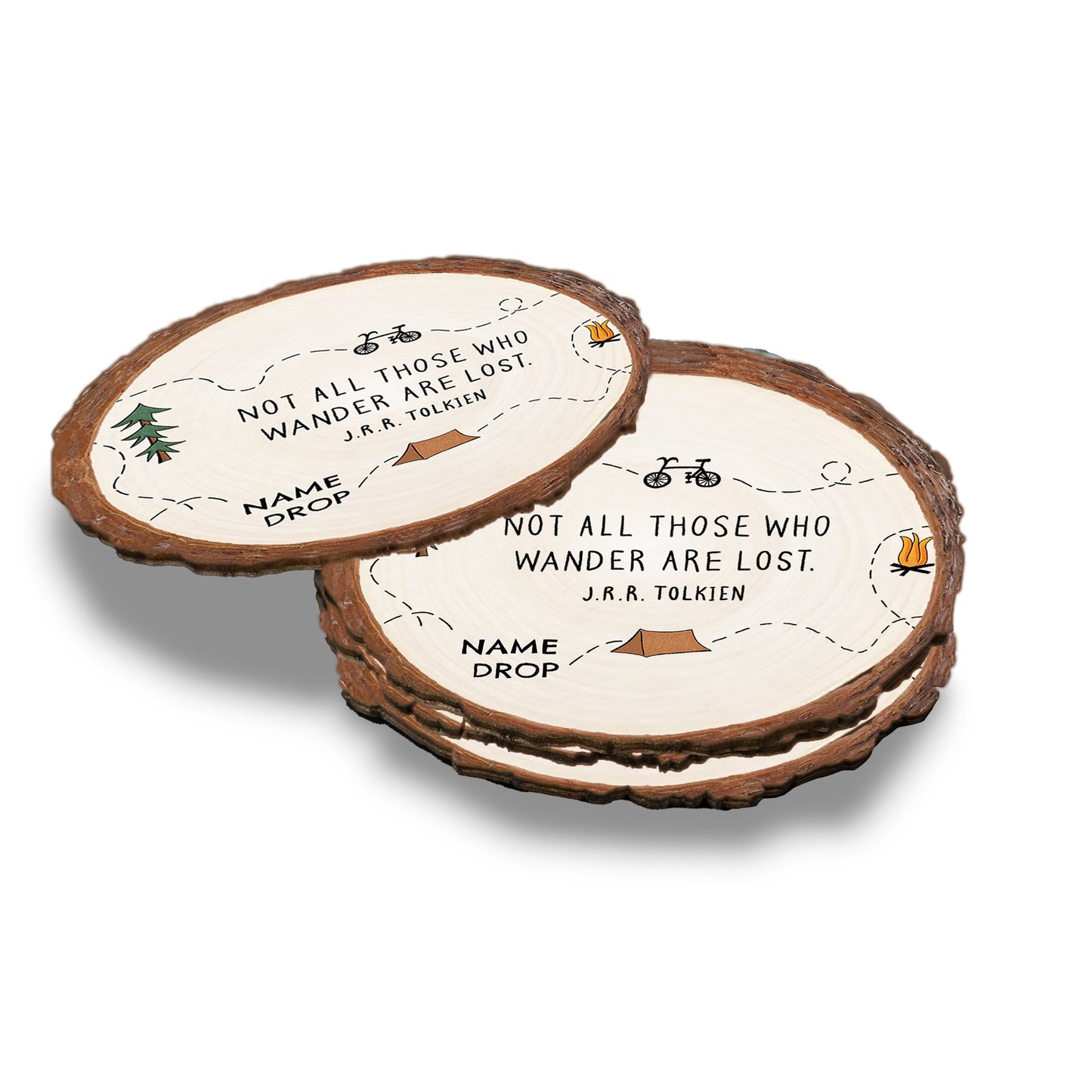 Not Lost - Live Edge Live Edge Coaster (5pk // $2.80ea)