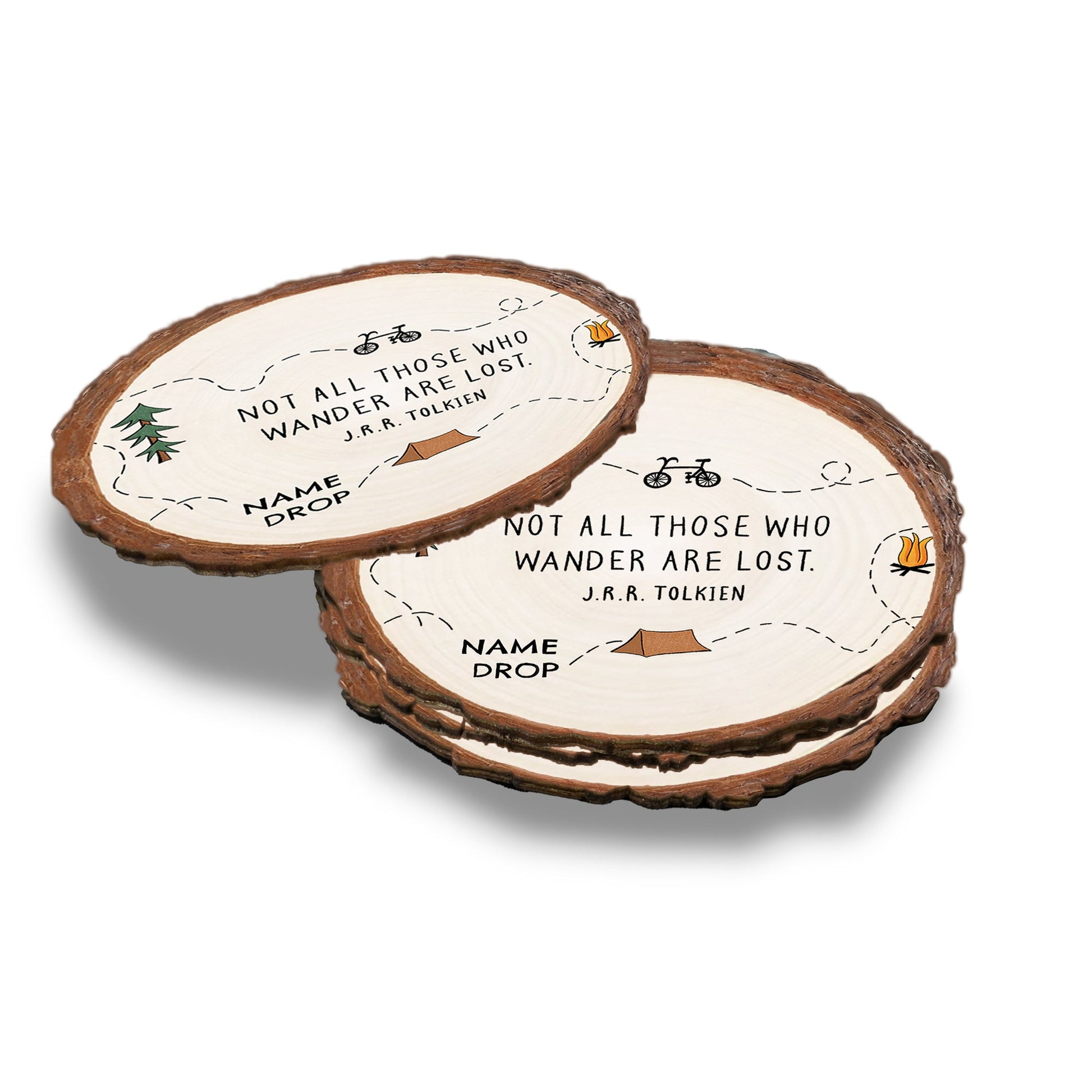 Not Lost - Live Edge Live Edge Coaster (5pk // $2.80ea)