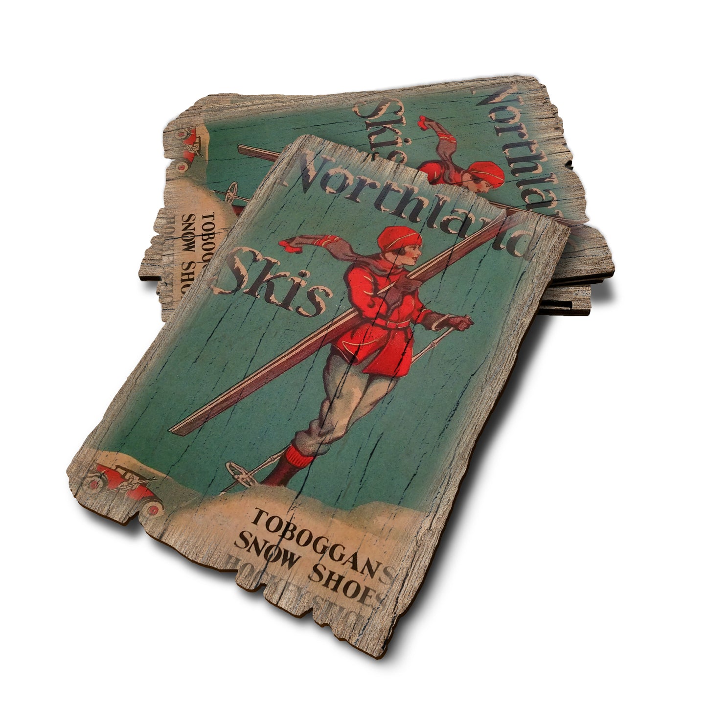 Northland Skis - Weathered Edge Rustic Edge Postcard (5pk // $2.80ea)