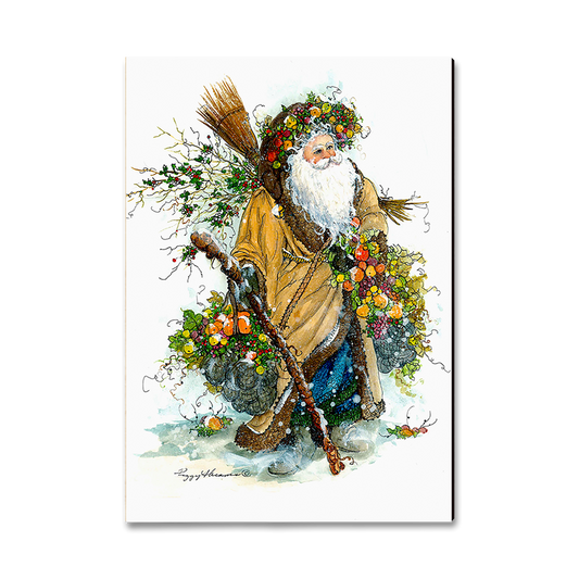 Magnet: Classic Edge - Abrams' Fall Santa