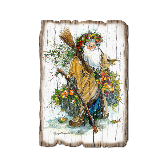 Greeting Card: Weathered Edge - Abrams' Fall Santa