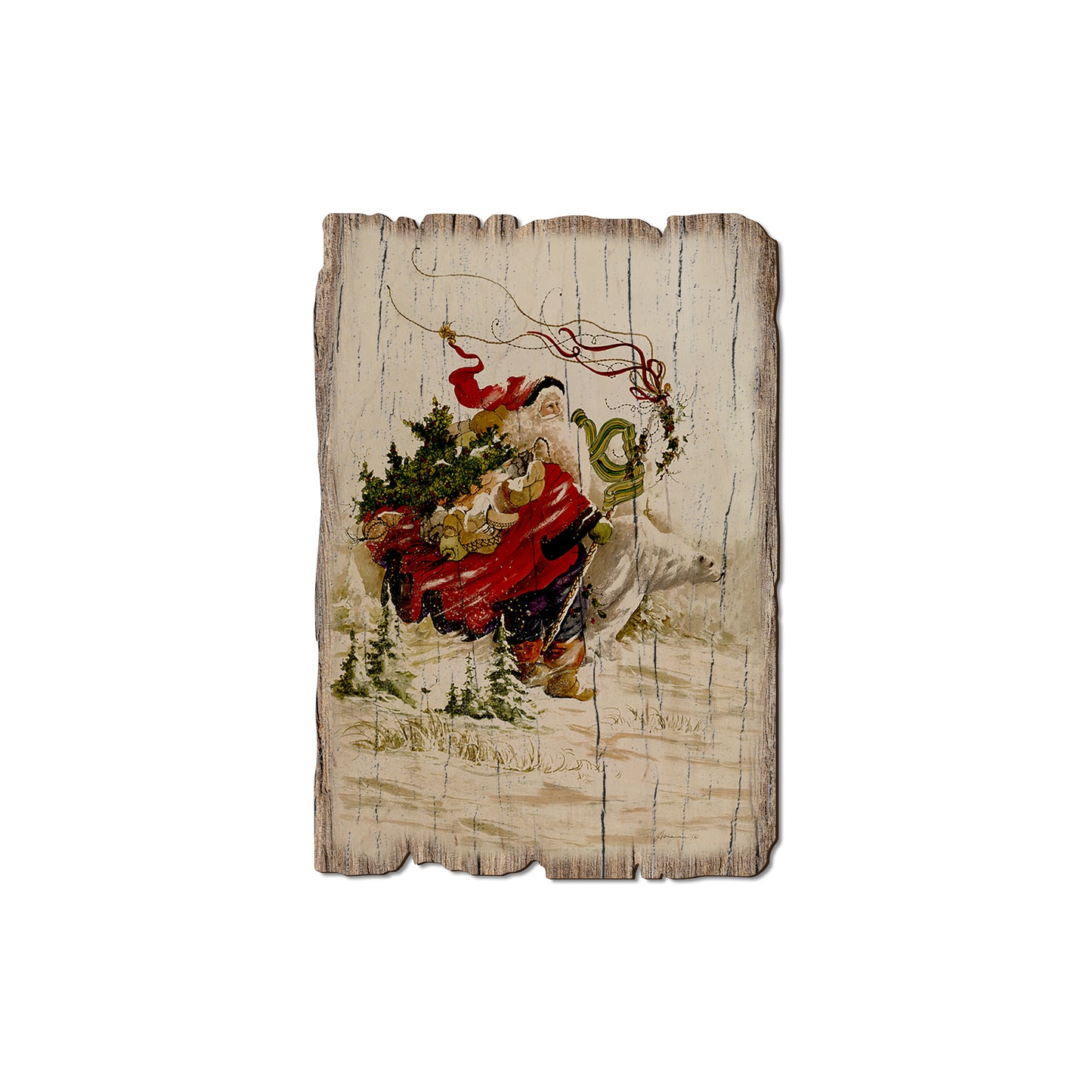 Abram's Polar Santa - Rustic Edge Postcards & Magnets Rustic Edge Magnet (5pk // $2.80ea)