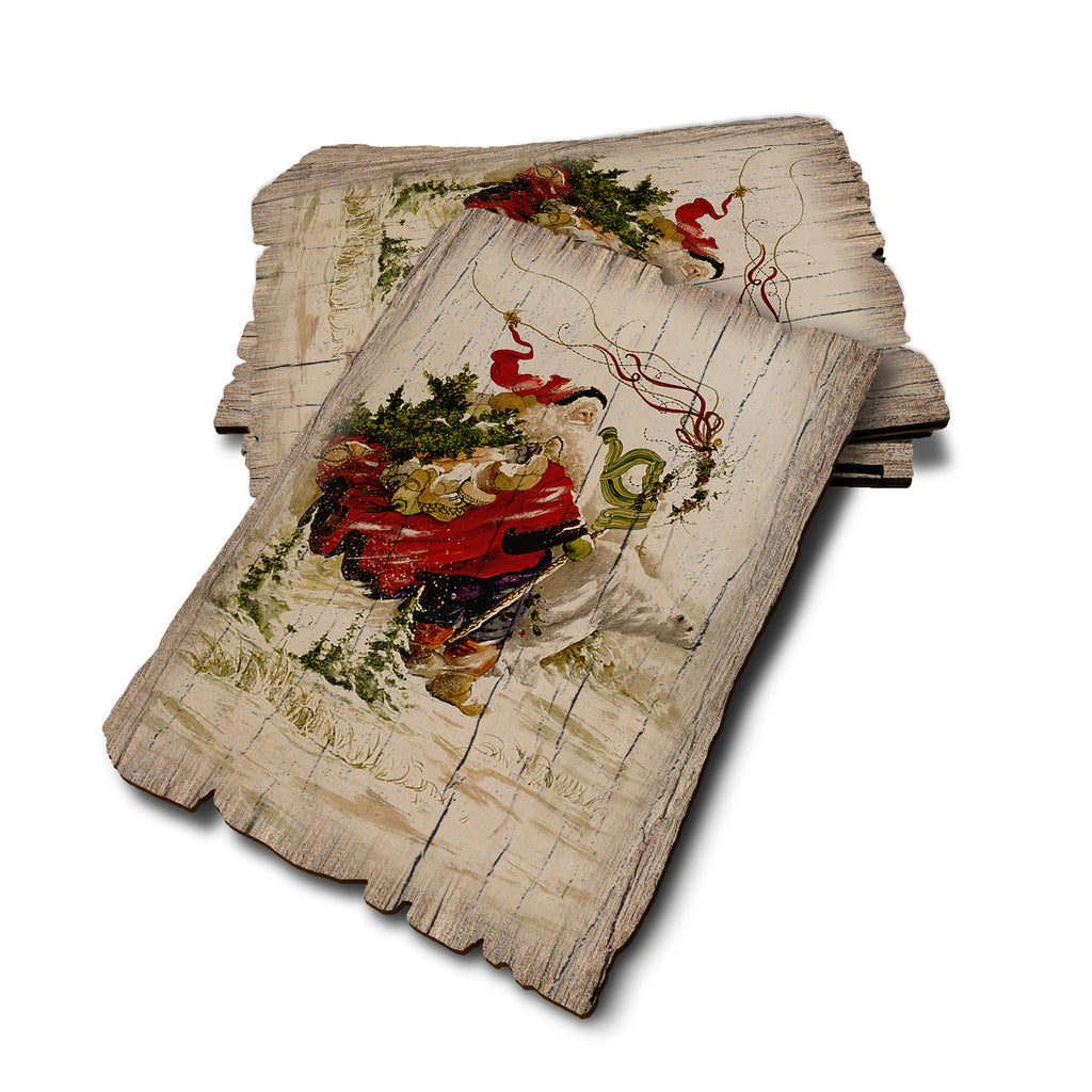 Abram's Polar Santa - Weathered Edge Rustic Edge Postcard (5pk // $2.80ea)