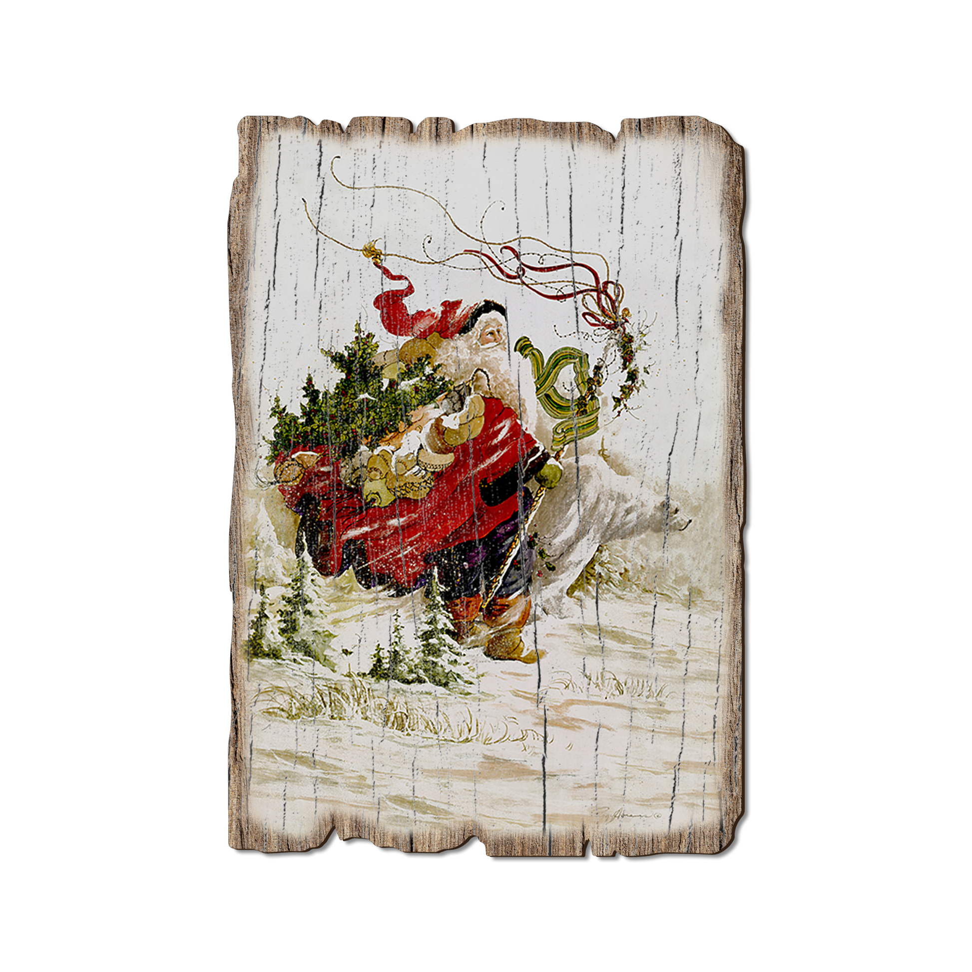 Ornament: Weathered Edge - Abrams' Polar Santa (Pack of 5)