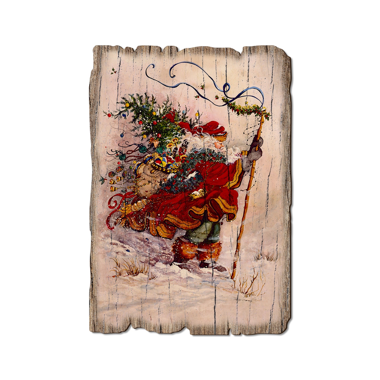 Abram's Stormy Santa - Rustic Edge Postcards & Magnets Rustic Edge Postcard (5pk // $2.80ea)