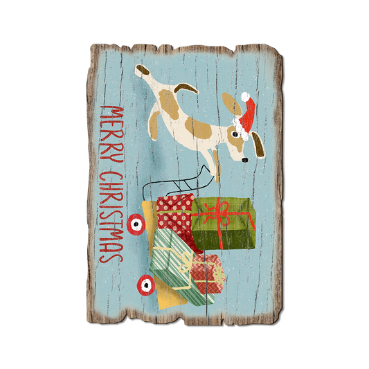 Greeting Card: Weathered Edge - Puppy Package Pusher (Pack of 5)