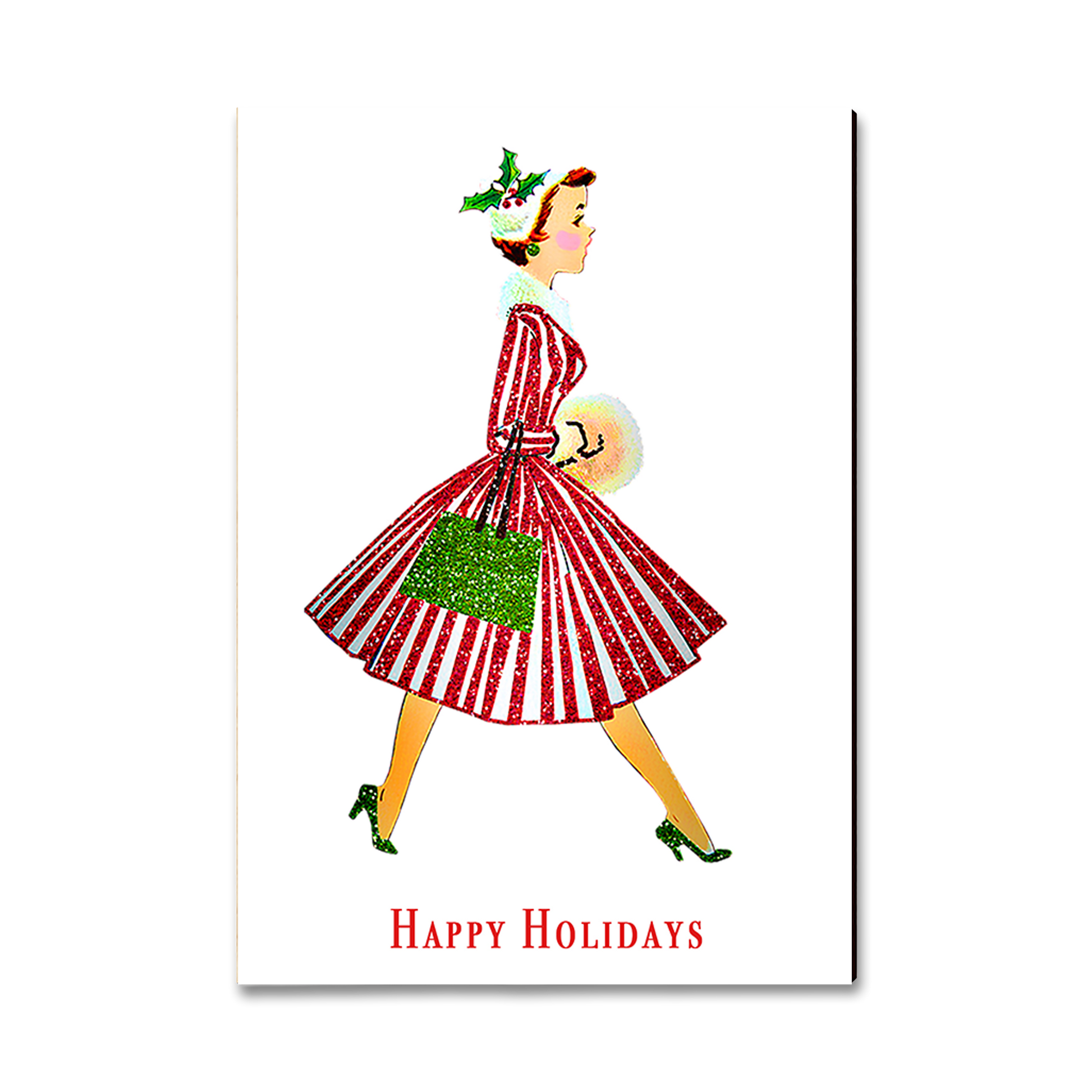 Magnet: Classic Edge - Retro Holiday Lady