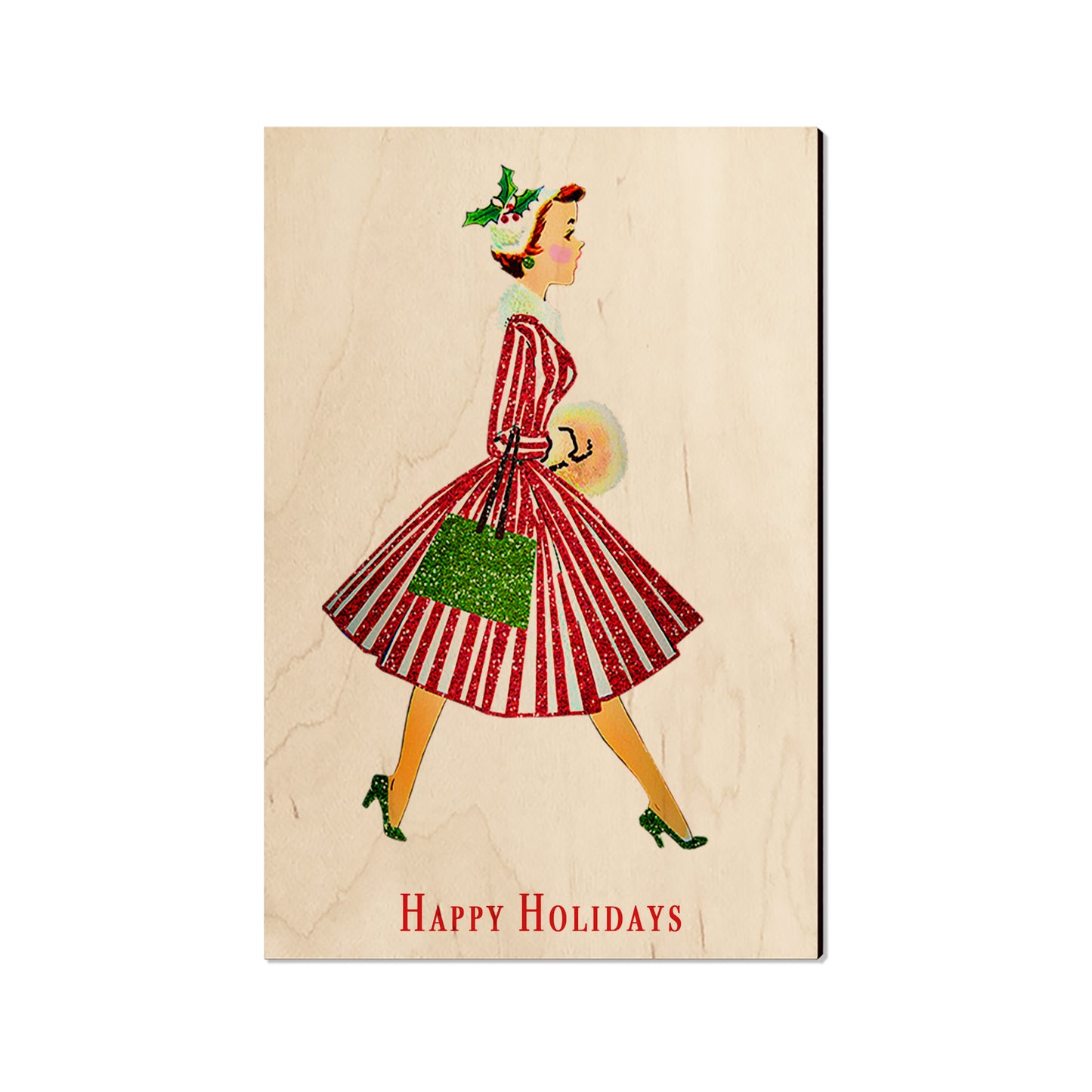 Retro Holiday Lady - Holiday - Classic Edge